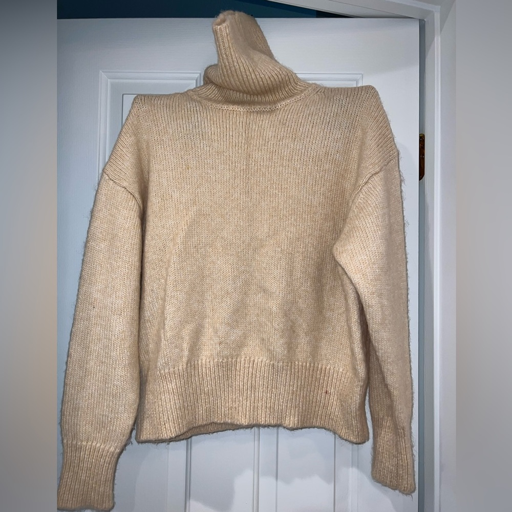 ZARA tan colored turtleneck. Rarely used. Size Small.